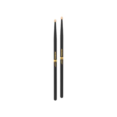Promark ActiveGrip Rebound 5B Drumsticks, Acorn Tip, Black image 4