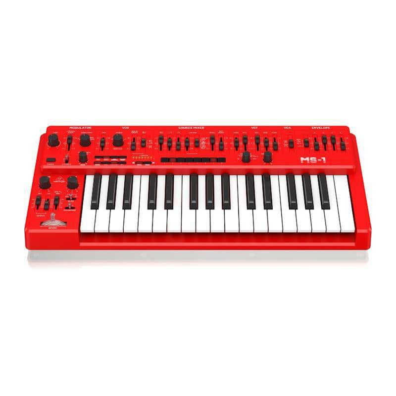 Behringer MS-1-RD 32-Key Analog Monophonic Synthesizer with 32-Step Sequencer, Red image 1