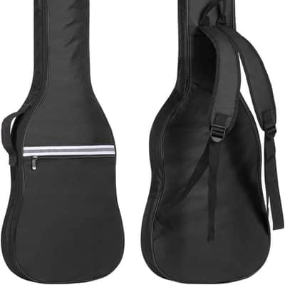 Electric Guitar Bag Gig Bag 6mm Padding Padded Backpack with Reflective Bands Soft Guitar Case Black image 1
