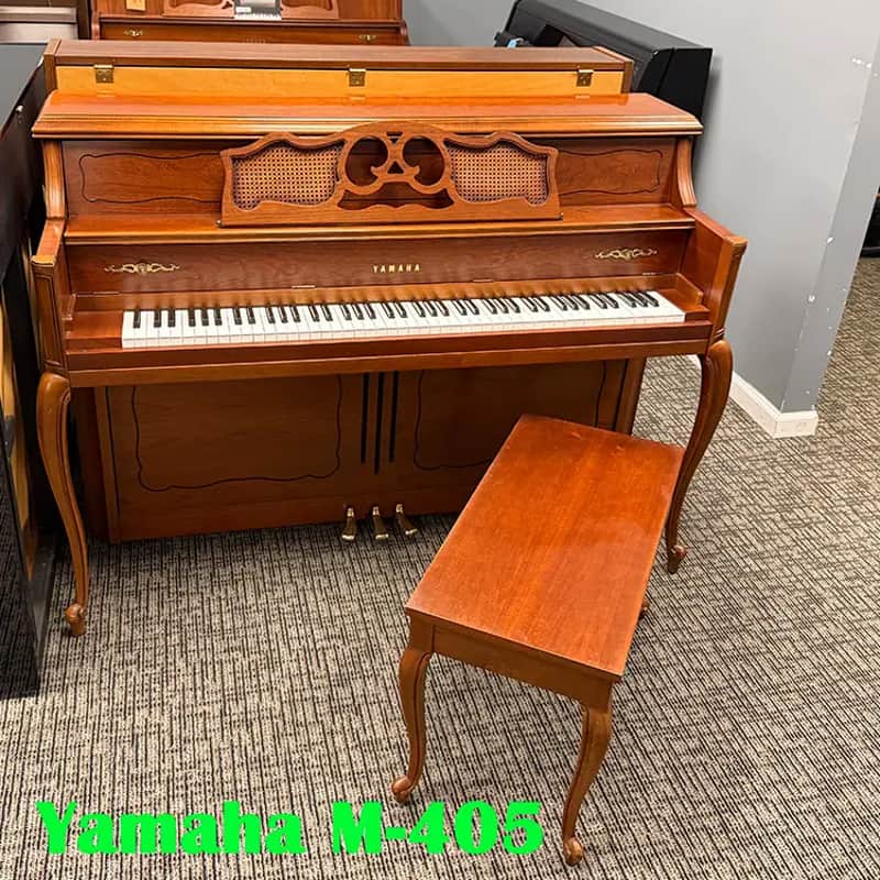 1988 Yamaha M405 Acoustic Upright Piano Cherry Queen Anne * Free 1st floor delivery in NJ! image 1