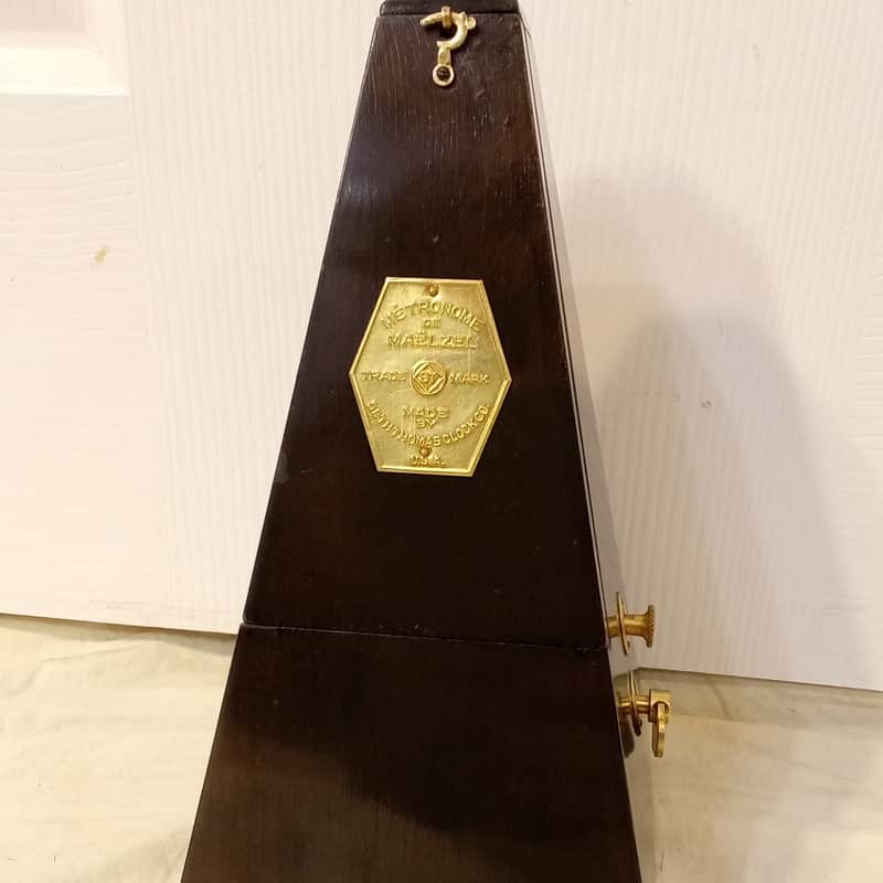 Fully Serviced Restored Antique Wood Bell Walnut Metronome de Maelzel Seth Thomas Clocks image 1