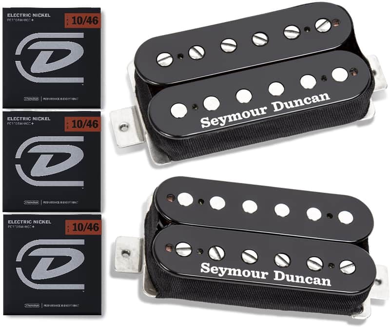 Seymour Duncan Green Magic Black Humbucker Set Bridge & Neck ( 3 Sets Strings ) image 1