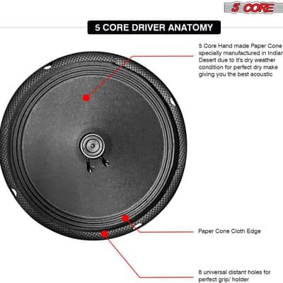 5Core 8" Guitar Speaker for Guitar Amplifier Universal Replacement 40W RMS Golden SP 872 G GTR image 5