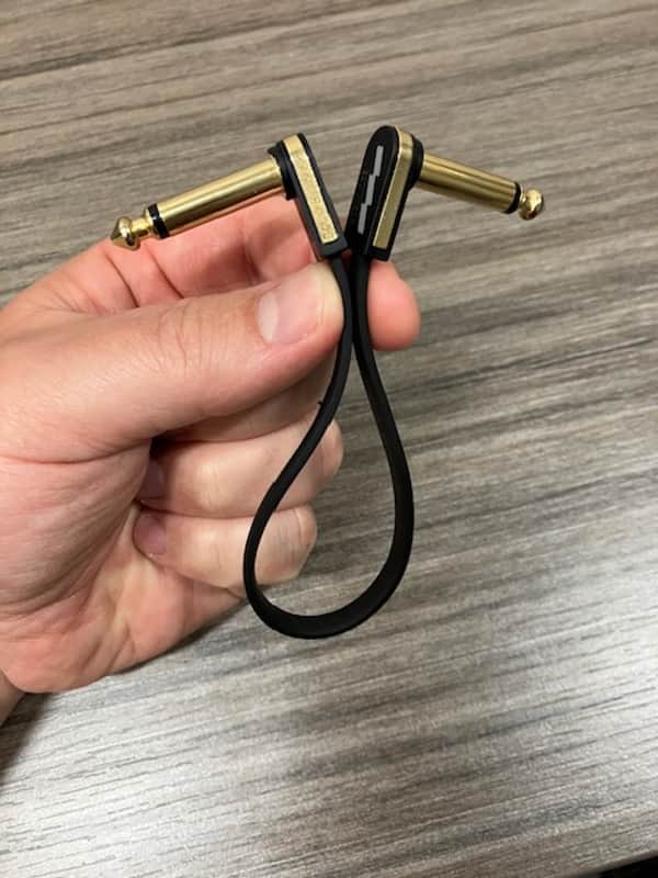 EBS PG-18 Premium Gold Flat TS Patch Cable - 18cm 2010s - Black image 1