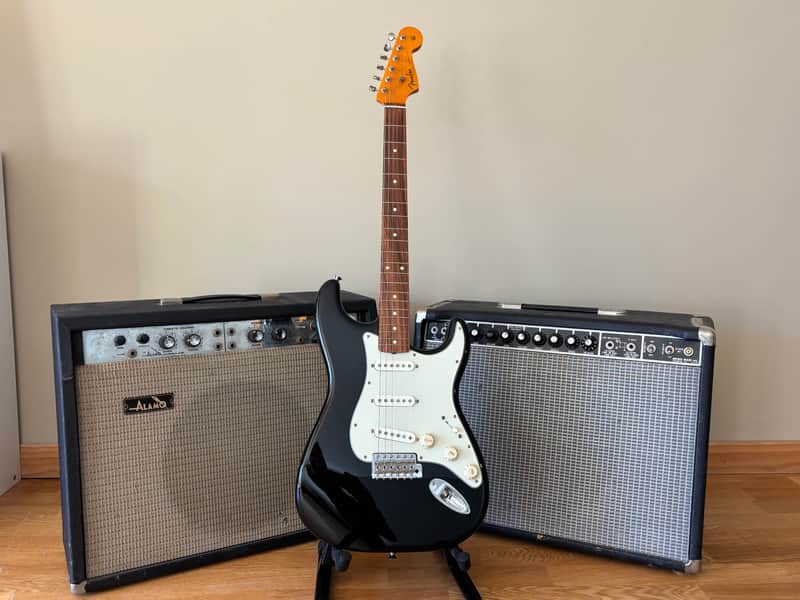 2021 Fender 60’s style Black Stratocaster MIM Custom Assembled w/ Premium Components image 1