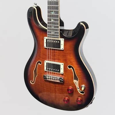 Paul Reed Smith PRS SE Hollowbody II Piezo Electric Guitar w/ Case - Black Gold Burst image 3