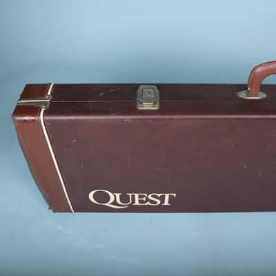 Quest Vintage Hardshell Electric Mini Guitar Case Brown Tolex image 5