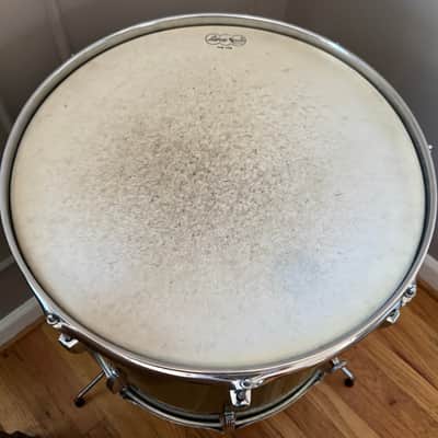 VG Vintage Ludwig No. 952 Classic 16x18" Floor Tom with Keystone Badge Mid 60’s Green Sparkle image 10