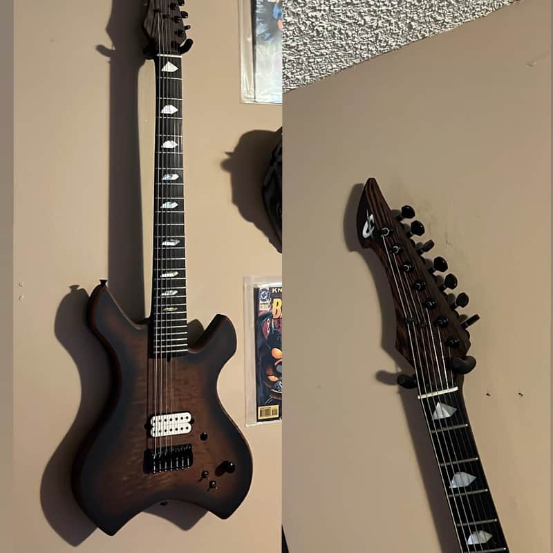 Cipher Guitars Prototype 7 String Tobacco Burst, Dimarzio Evolution, & EMG Pa-2 active boost image 1