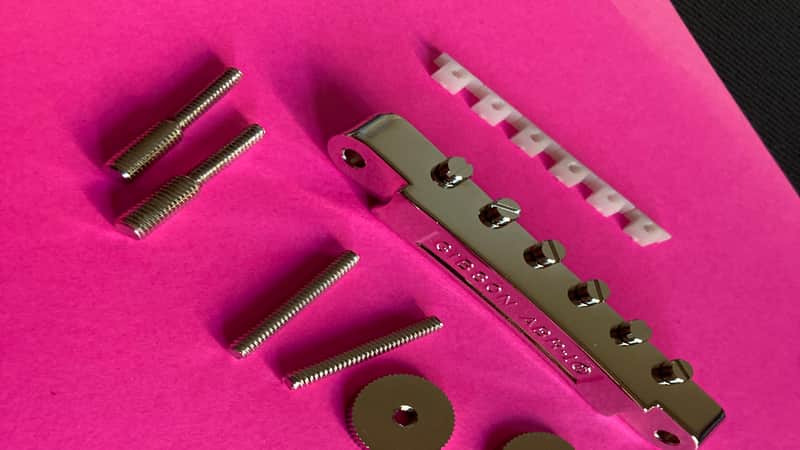 Gibson Historic ABR-1 Tune-o- Matic Bridge - Nickel “Non Wired” with Brass and Nylon Saddles-2025 image 1