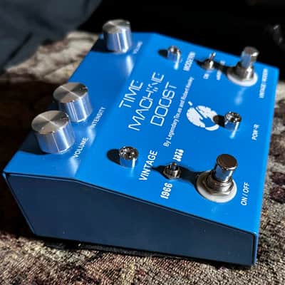 Keeley Time Machine Boost 2015s - Blue, White With Aluminum Knobs and Switches image 2