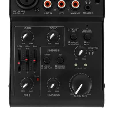 Rockville RockMix 5 USB Computer Recording Interface Mixer w/Bluetooth, Echo, EQ image 1