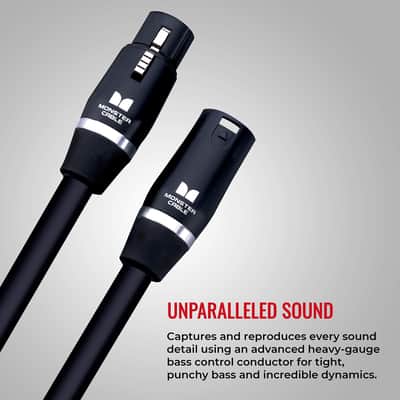 Monster Cable Prolink Studio Pro 2000 Microphone Cable, 30ft/9m Mic Cable. Gold Contact XLR Cables. Multi-Gauge Wire Networks XLR Microphone Cable image 4