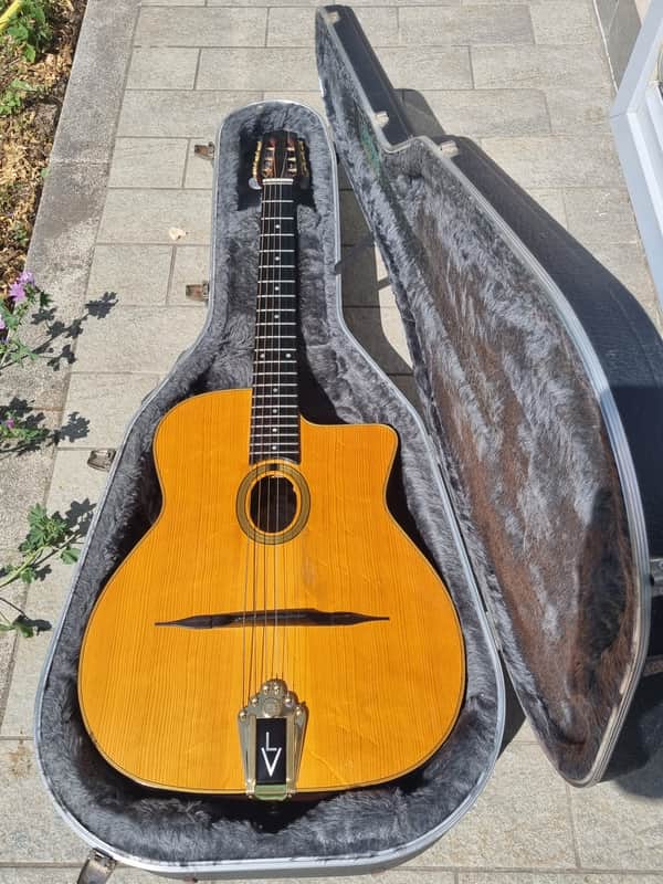John Le Voi manouche petite bouche gypsy jazz guitar 1997 - natural solid spruce top image 1