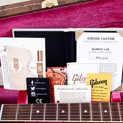 2022 Gibson Custom Shop 1959 ES-335 Murphy Lab Ultra Light Aged Ebony w/ Custombucker PAFs, Case & COA image 18