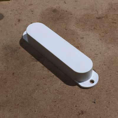 Vintage White Fender Duo Sonic Mustang Musicmaster Guitar Pickup Cover Old Relic image 1