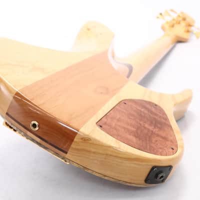 2000 Fodera Imperial Beezelite Buckeye Burl 5-String Bass Guitar Lefty #50662 image 13