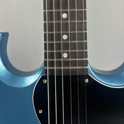 Brown Bear Guitars SG Junior Pelham Blue Metallic Lollar P90 Savvy Bridge image 8