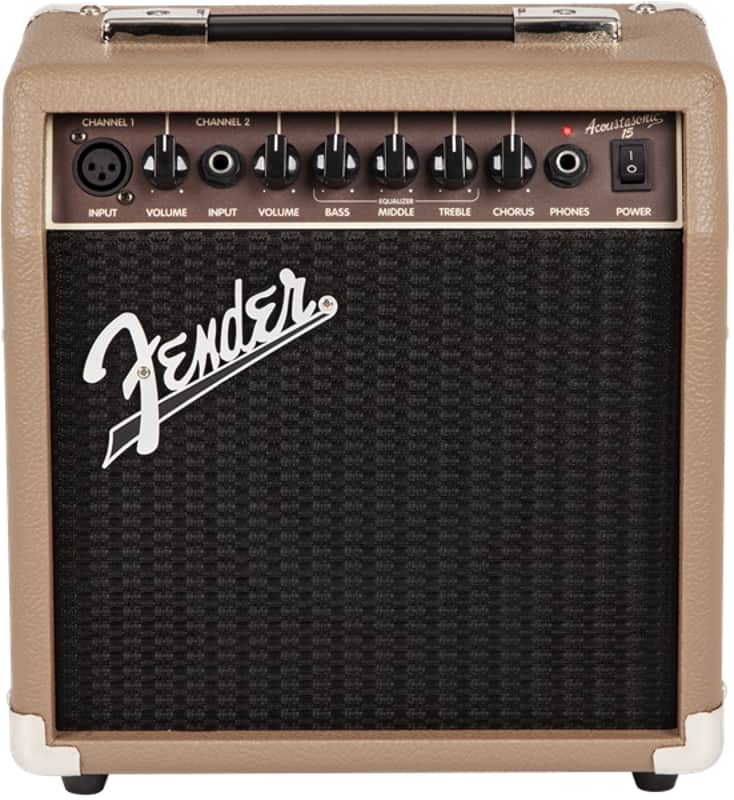 Fender ACOUSTASONIC 15 120V Acoustic Guitar Amp (Brown And Wheat) imagen 1
