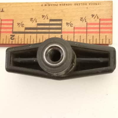 *Ludwig 1/4"-20tpi Hercules Wing Nut Black Plastic-Tip T-Handle Knob Vintage 70s image 2