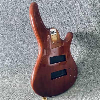 Transparent Brown 6 String Bass Body image 2