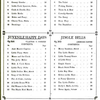 Juvenile Happy Days Twelve Little Piano Pieces with Words Book OP166 Bach Music Co. 1925 Piano Book 1925 - Vintage from 1925 Music Sheet Book image 2