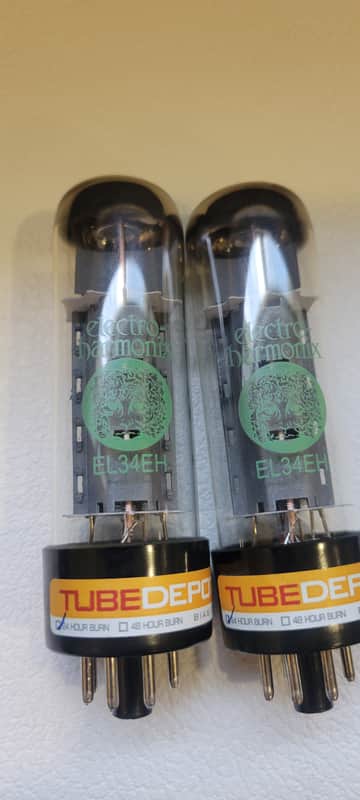 EL34 EH matched pair Electro-Harmonix tubes imagen 1
