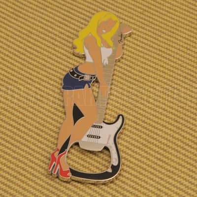 919-0028-000 Fender Guitar Sexy Girl Strat Bottle Opener Magnet Barware