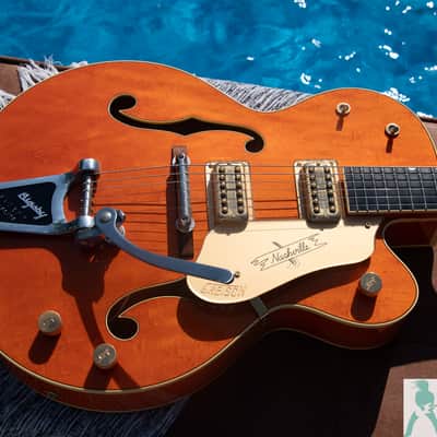 2006 Gretsch G6120-1960 Nashville Reissue - w Original Bigsby - Western Orange - Made in Japan image 2