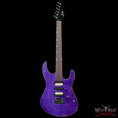 Suhr Custom Set Neck Modern HSH Flame Maple Top Mahogany Body & Neck Blower Switch 24 Stainless Steel Jumbo Frets Trans Purple 6.95 LBS image 3