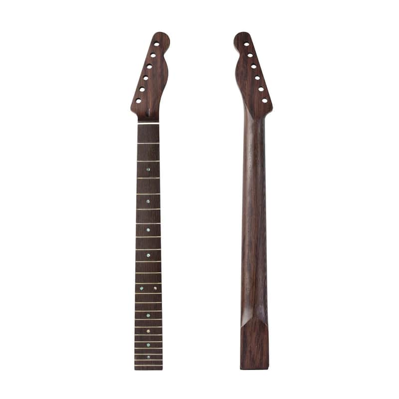 Wenge Tele-Style Guitar Neck, 22 Fret, Wenge Fretboard, 9.5" Radius (Bone Nut, Bolt-On) image 1