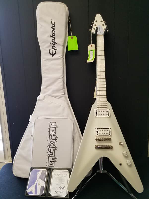 Epiphone Brendon Small Snow Flying V Falcon LTD 2016 White Burst image 1