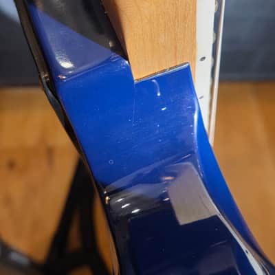 Jackson JS Series JS32Q DKA Dinky Archtop Amaranth Fretboard Transparent Blue image 8
