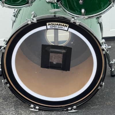 Ludwig Accent CS Green Sparkle 4 Piece Shell Pack Drum Set image 8