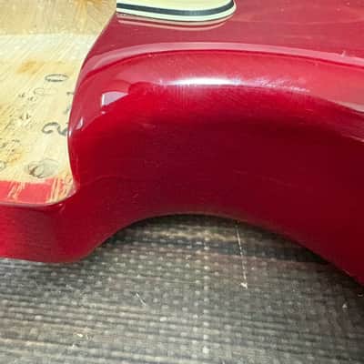 90s Charvel CST-060 Stratocaster Body Ash See-throw Red w/Plate Made in Japan image 12