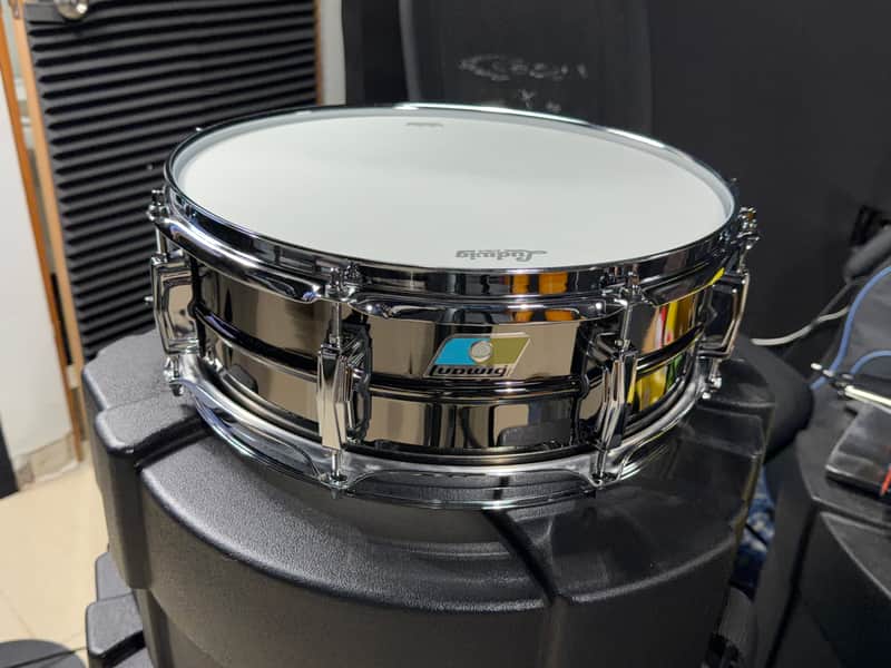 Ludwig LB414b Black Beauty 5x14" 8-Lug Brass Snare Drum - B-Stock and Gator Case 6.5x14 image 1