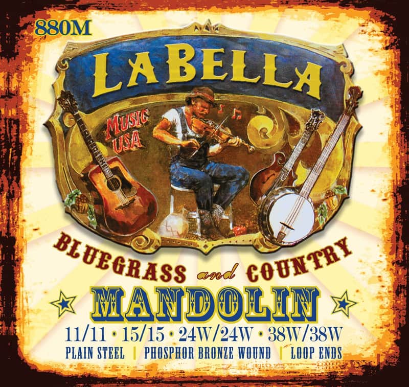 La Bella 880 Series Mandolin strings - 880M Medium .011-.015-.024w-.038w image 1