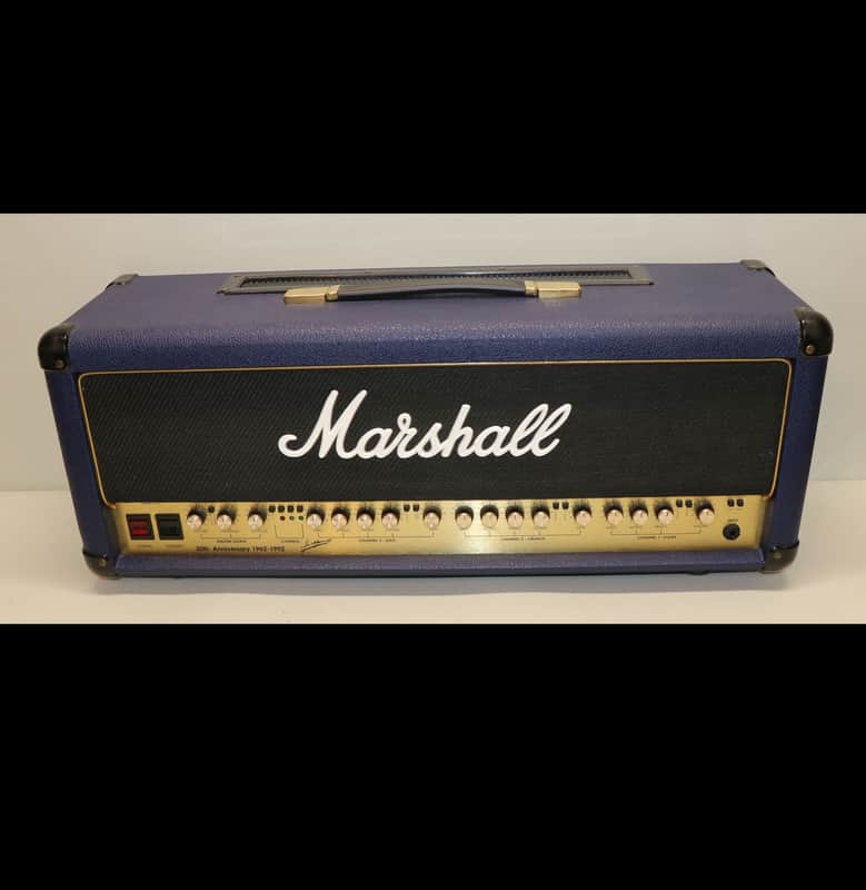 Marshall 6100 30th Anniversary 1962-1992 Blue Tolex Guitar Amp Head 3-Channel 100 Watt EL34 image 1