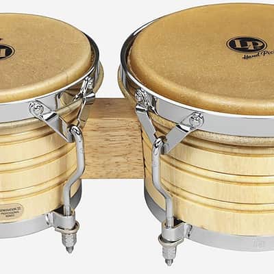 Latin Percussion LP201A-3 Bongo Drum, Natural/Chrome image 3