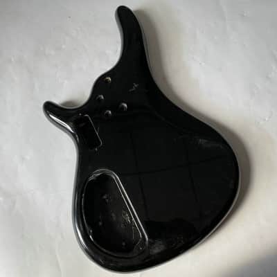 Glossy Black 4 String Electric Bass Guitar Basswood Body image 5