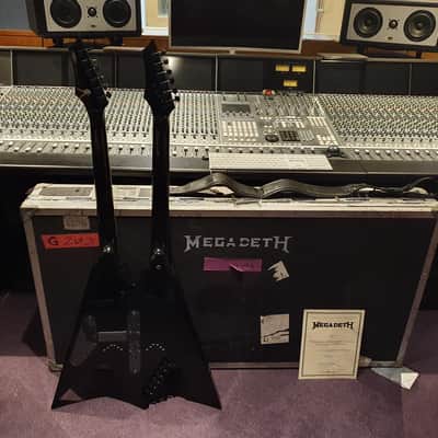 Dave Mustaine's  Personal Dean Double Neck Flying King V VMNT Megadeth Tour Guitar Signed by him KV1 image 16