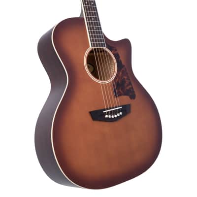 D'Angelico Premier Gramercy Solid Top Electric Acoustic Guitar - Caramel Burst image 6