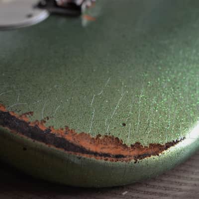 Fender Custom Stratocaster Heavy Relic Lime Green Sparkle CS Texas Specials image 21