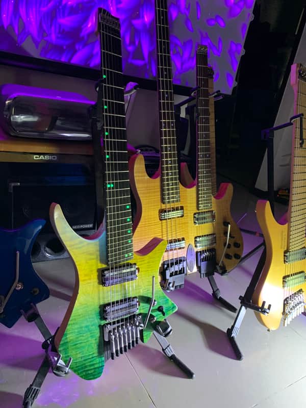 Impossible@guitar 7 strings With Sophia CSL 2:92 Seven 2026 - Avatar Green + GHOSTFIRE BULLET 3.0 HIGH-END SUPER THICK PADDED GIGBAG Safe Shipping image 1