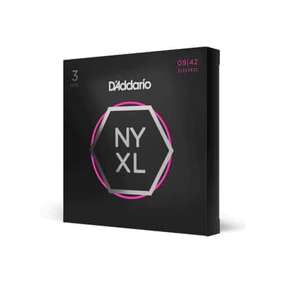 D'Addario NYXL0942-3P Nickel Wound Electric Guitar Strings Super Light 09-42, 3 Pack image 3