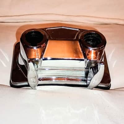PACIFIC/PDP BASS DRUM TOM MOUNTING BRACKET WITH SCREWS & BACKPLATE 90's - CHROME - FREE SHIP TO C-USA! image 2
