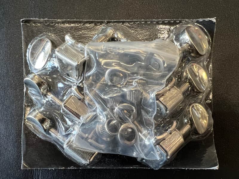 unbranded Vintage Style 6- inline guitar tuning machines nickel  sealed #3 image 1
