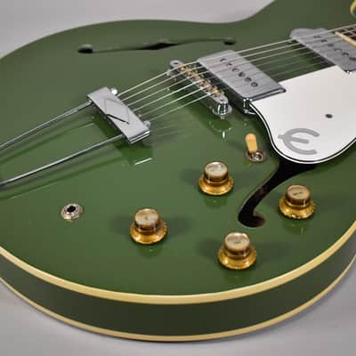 1966 Epiphone Casino Olive Drab Hollowbody Refin w/Bag image 7