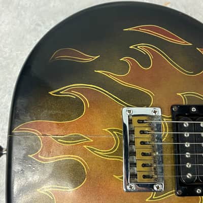 Washburn Raven electric guitar / flaming eagle refinish + Tweed case image 10