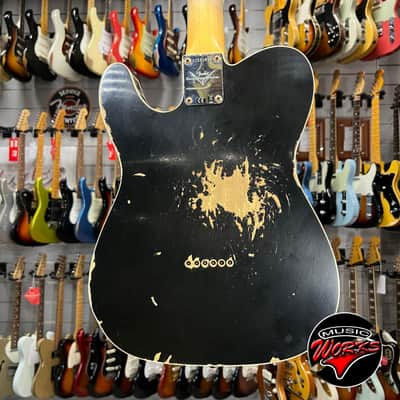 FENDER - CUSTOM SHOP 1960 Telecaster Custom Heavy Relic RW Aged Black 9236091079 image 7